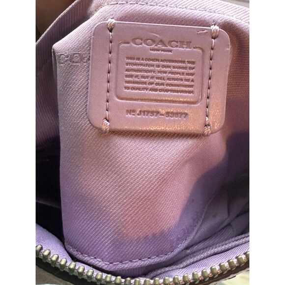 Coach Nolita Small Wristlet 15 Wallet Clutch Leather Barbie 20151 Lavender Y2K - Picture 7 of 10